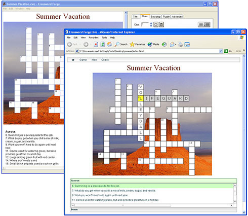 Crossword Forge is an easy to use classroom style crossword and word search
