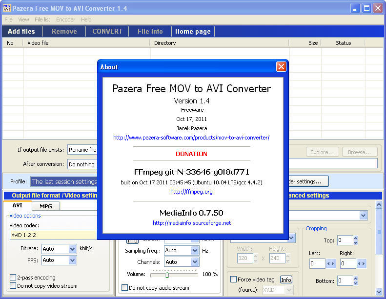 Pazera Free Mov To Avi Converter