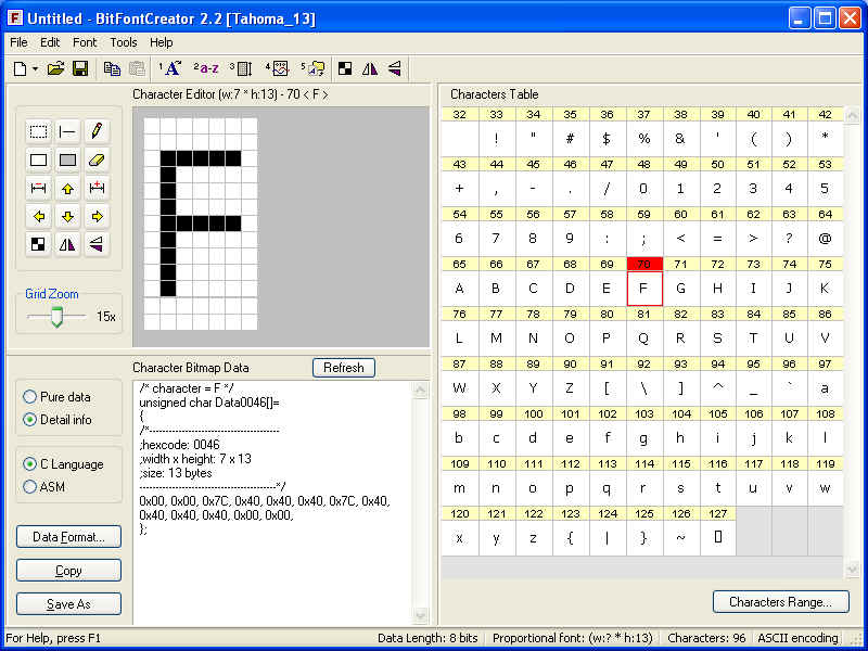 Online Lcd Bitmap Font Generator