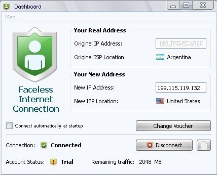 Faceless Internet Connection for Mac OS X 1.102.0 full