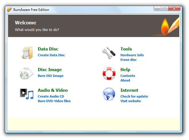 BurnAware Free - бесплатная программа для записи CD, DVD, HD-DVD и Blu